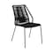Armen Living Clip Indoor Outdoor Stackable Steel Dining Chair with Black Rope, PK2 LCCPSIBL - alternate 5